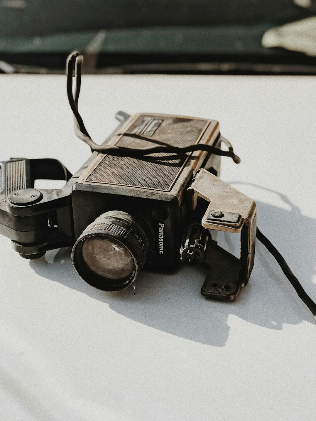 Film camera and clapperboard on a set