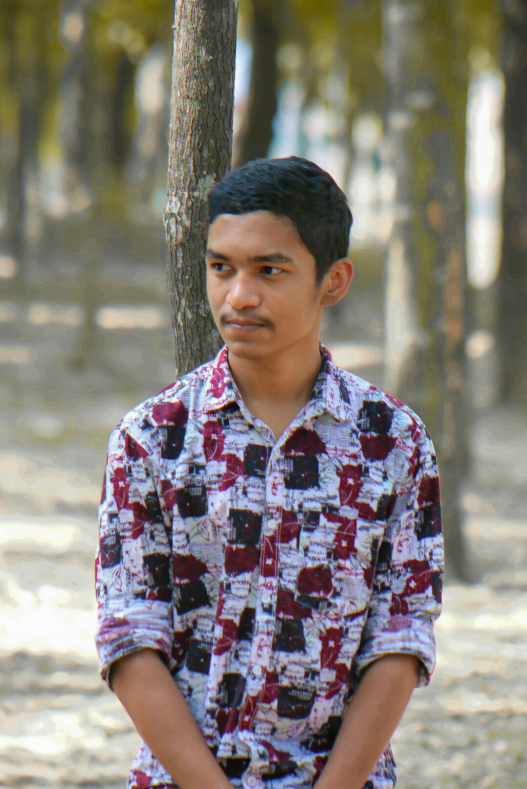 Portrait of a young man in a shirt